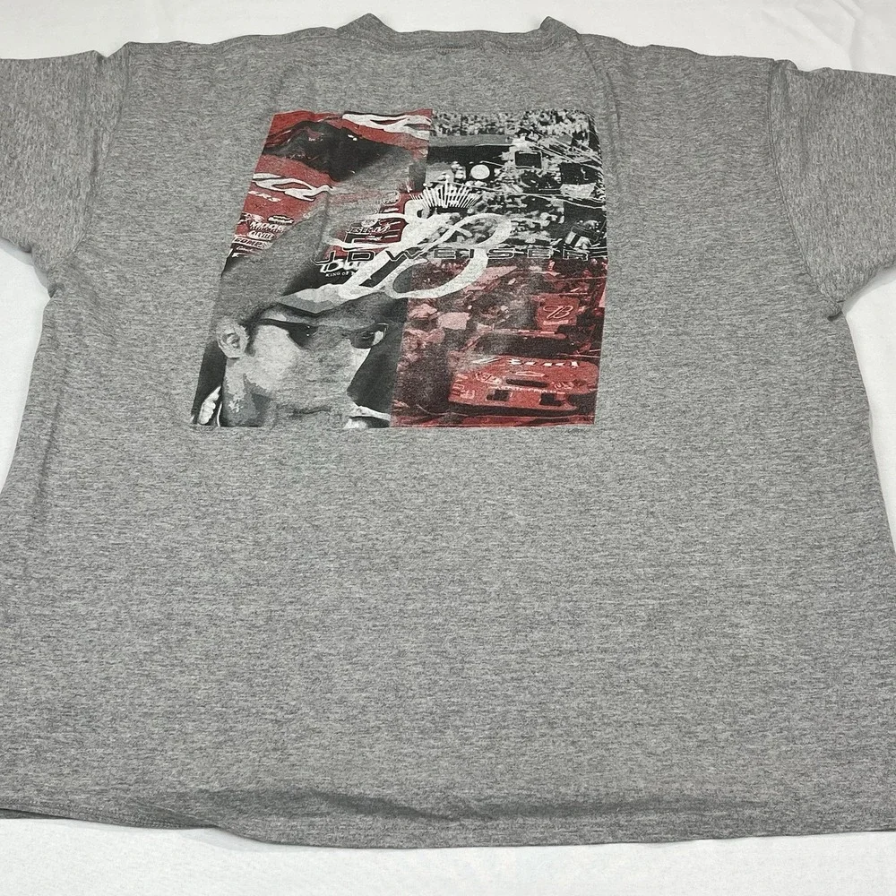 Chase Authentics Dale Jr 8 Mens Gray T-Shirt Round‎ Neck Short Sleeve Size XL